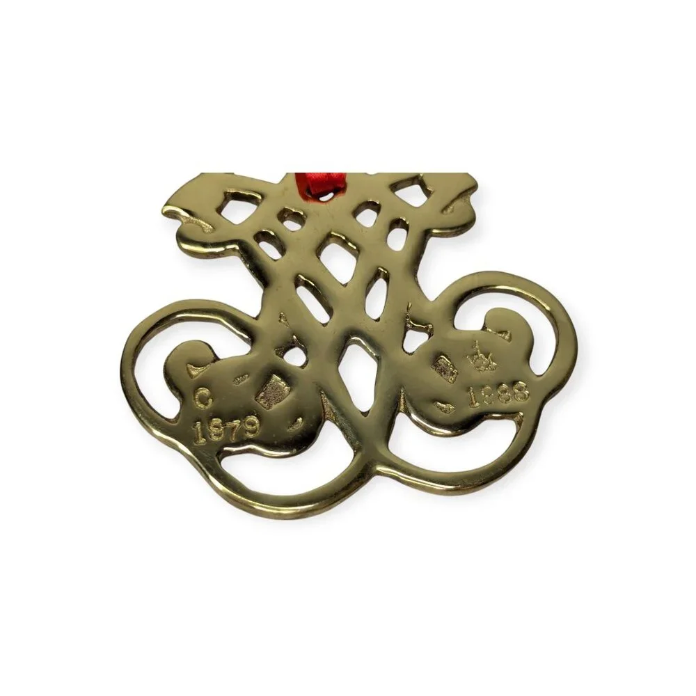 Vintage Williamsburg Virginia Metalcrafters Thomas Jefferson Cypher Ornament